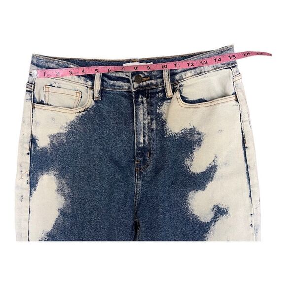 Cello High Waist Bleached Denim Mom Jeans Sz 13 Stretch Cowgirl Bohemian Country - Picture 5 of 11